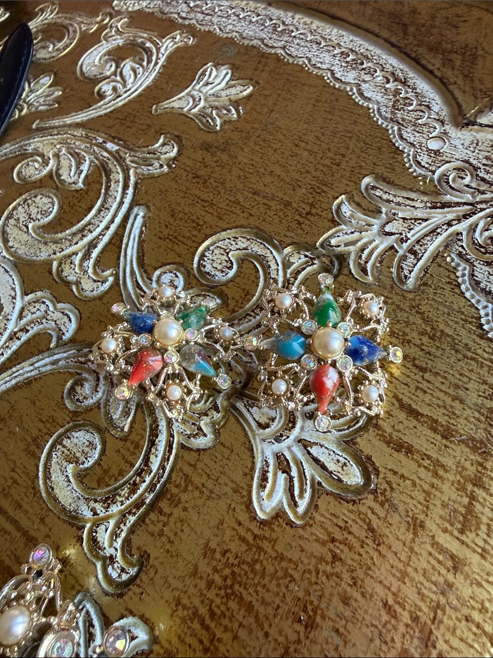 Vintage 1962 Sarah Coventry "Galaxy" Multi-Color Clip-On Earrings